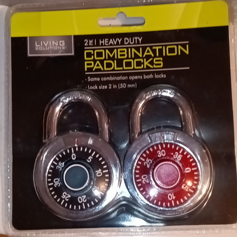 Combination padlocks 2pack NIB NWT School locker lock box